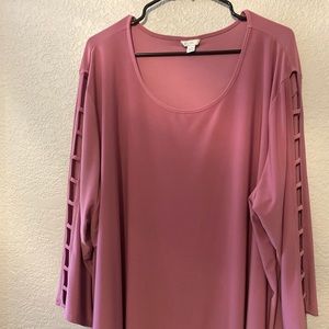 Long Sleeve Pink Blouse